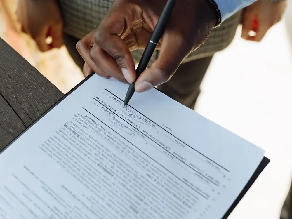 Signing a written project agreement