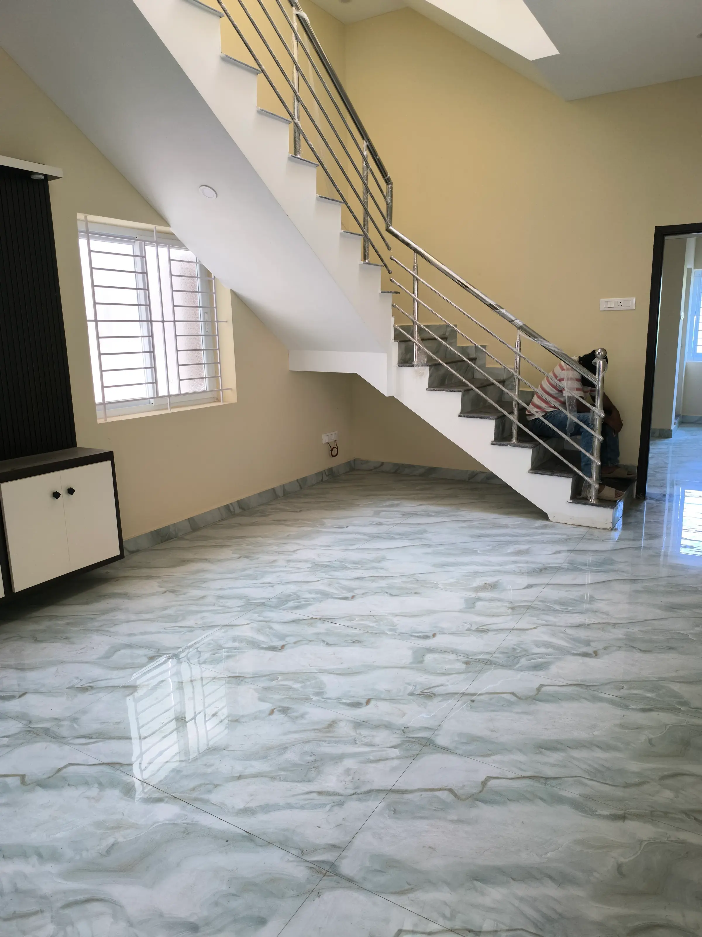 Completed residential home: living area and flooring