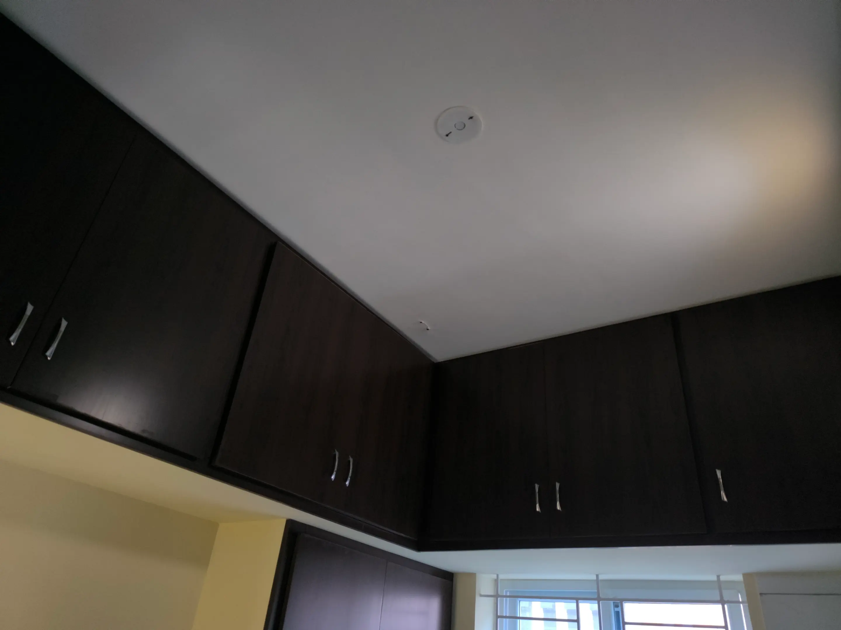 Completed residential home: kitchen overhead cabinets