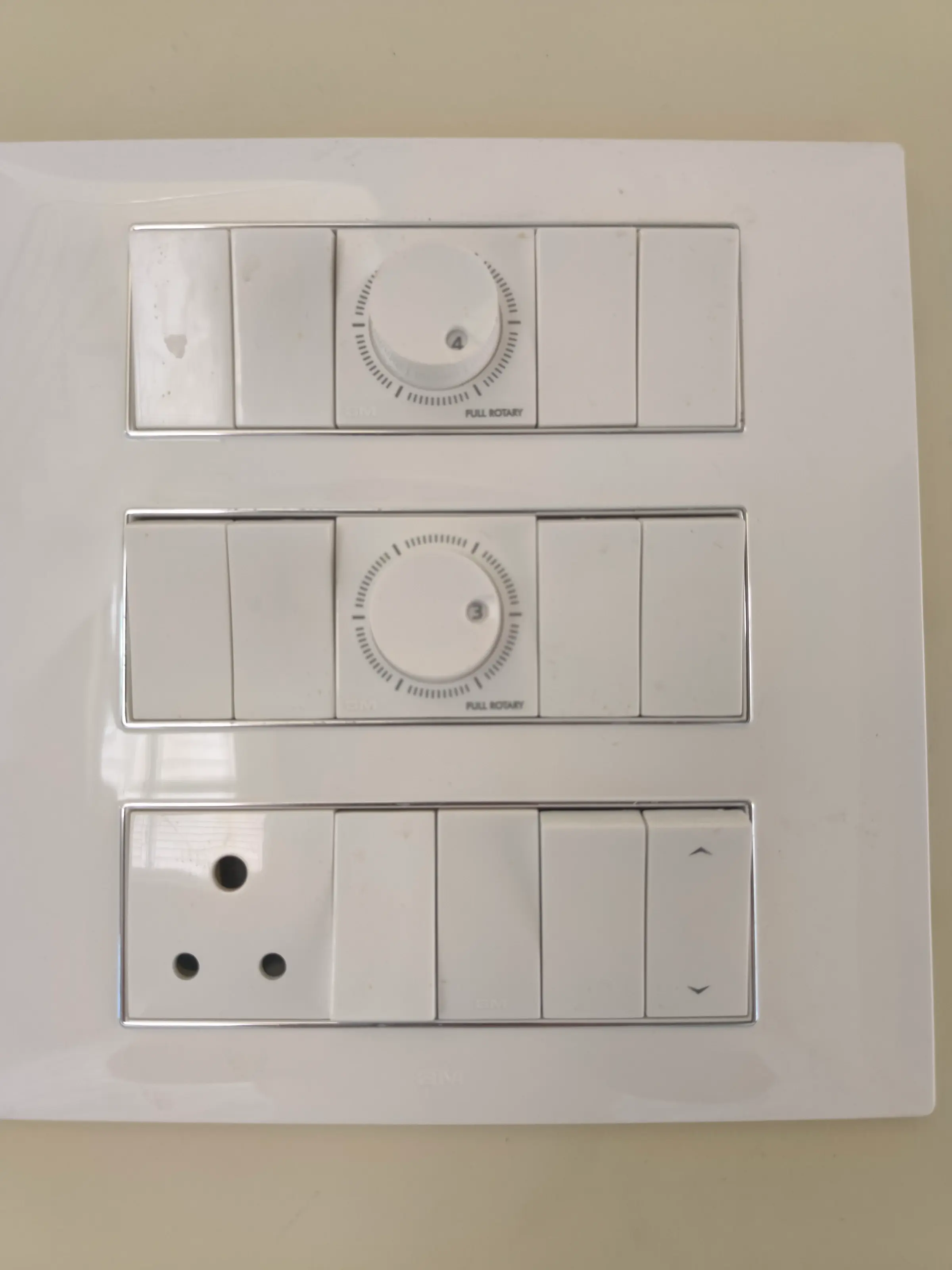 Completed residential home: switches and fan controls