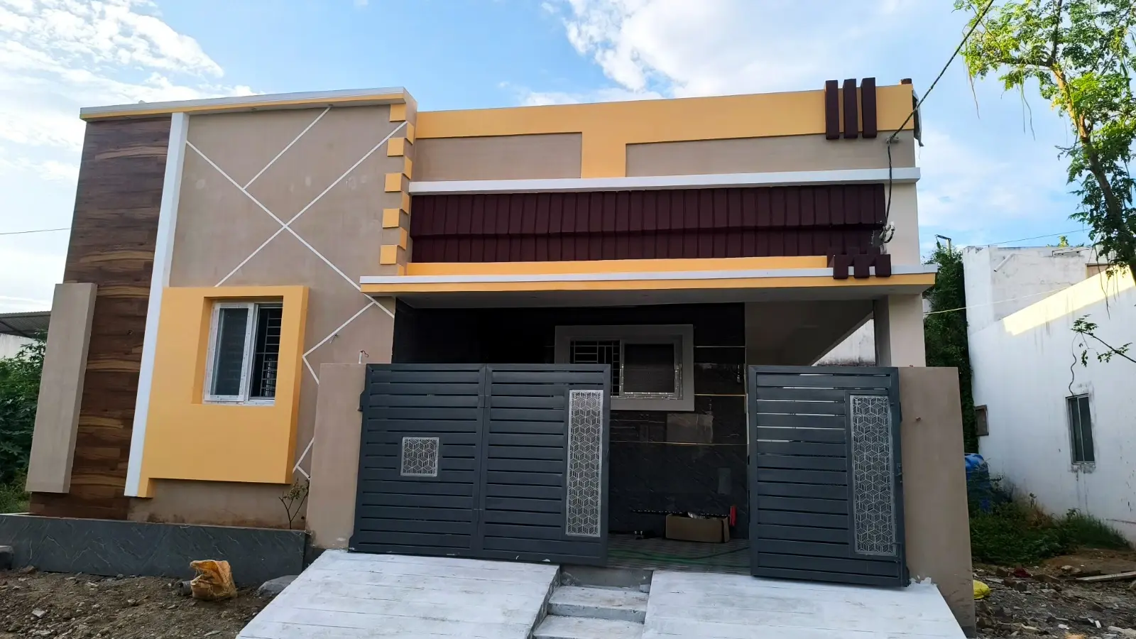 Completed residential home: front elevation